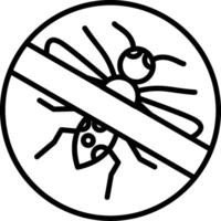 A black and white sign with a sign that says no insect vector