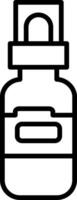 A black and white image of a bottle with a lid vector