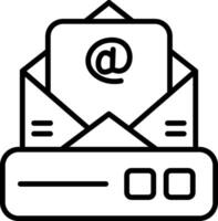 Email icon with a mailbox and envelope vector