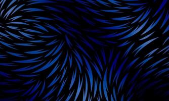 Abstract blue fur texture pattern on black background. shiny artistic background. vector
