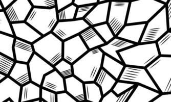 Abstract mosaic geometric pattern black and white background. monochrome vintage style. vector