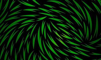 Abstract green fur texture pattern on black background. modern style. vector