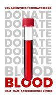 White Blood Donor Invitation Instagram Story Template