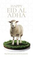 White Happy Eid Al Adha Instagram Story Tempalte template