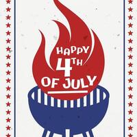 Simple White 4th Of July for Instagram Post template