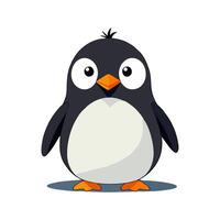 Charming penguin with big eyes vector