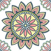 Abstract pattern with flower mandala vector
