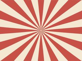 Retro Red and Cream Sunburst Background vector
