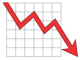 Red Arrow Declining Stock Market Graph vector