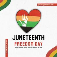 Simple Illustration Juneteenth Day Instagram Post template