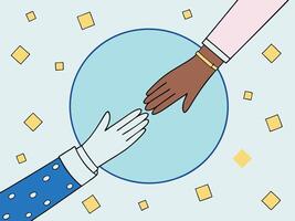 Reaching Hands Unity Diversity Friendship Support vector