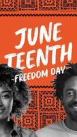 Orange Juneteenth Instragram Story Template