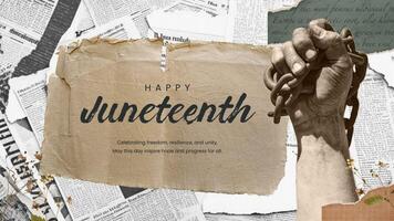 Newspaper Juneteenth Twitter Post template
