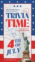 4th of July Trivia Instagram Story template