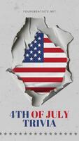 White 4th Of July Trivia for Instagram Story template