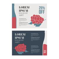 Modern grape leaflet design with discount offer and bold typography vector