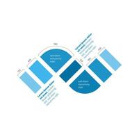 Infographic layout with curved bar chart and timeline segments vector