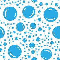 Seamless pattern with blue bubbles on white background vector