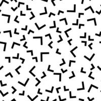 Seamless abstract geometric pattern with random black corner shapes vector