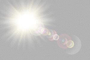 Glowing flare light effect background vector