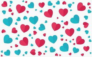 Heart shape random decorative design elements , fill and outline heart shape, lovers on Valentines day, love heart shape. vector