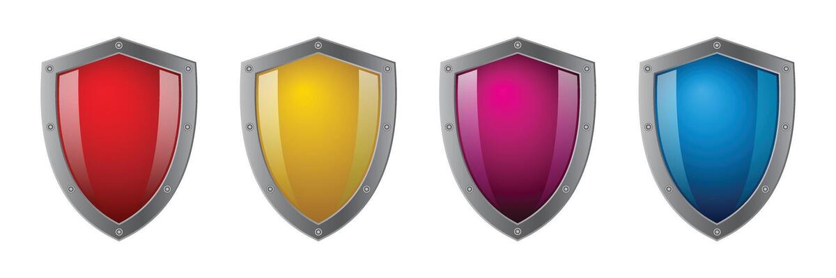 Shield security set. sheild security and guarantee safe and elegeant symbol design element and shapes