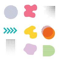 Assorted Geometric Shapes and Icons in a Modern Style vector