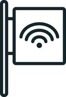 Public free wifi zone sign indicating internet connection vector