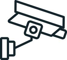 Security camera icon representing smart city surveillance system vector