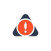 This work safety icon features a triangular design with a bold red warning sign at its center, emphasizing the importance of caution and alertness in ensuring workplace safety and health vector