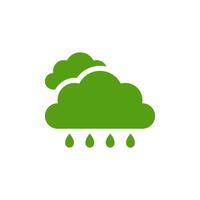 This green icon symbolizes ecofriendly rain, representing the essential hydration process of natural rainfall while promoting an impactful, environmentally conscious message in a stylish way vector