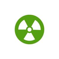 The green nuclear symbol represents ecology and sustainability, making it ideal for environmental campaigns. Its use effectively supports initiatives aimed at conserving our planet vector