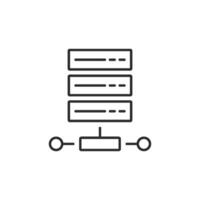 This icon conveys the key aspects of data management and security, stressing the need for interconnected servers and effective secure data handling practices in todays digital landscape vector