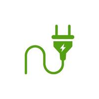 The green energy plug icon symbolizes ecofriendly practices and renewable energy, highlighting the shift towards sustainable solutions that protect the environment for future generations vector