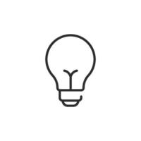 This is a simple, editable line icon showcasing a light bulb, symbolizing ideas, innovation, and the essence of creativity. It is perfect for a variety of design and illustration projects vector