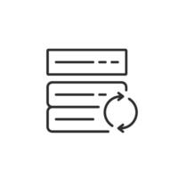 A contemporary icon that symbolizes essential elements of data management and security, showcasing the repetitive cycles involved in data handling aimed at improving safety and overall efficiency vector