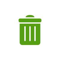 This green trash bin icon wonderfully embodies an ecofriendly approach to waste disposal and recycling methods, emphasizing the vital importance of sustainability and nurturing care for our planet vector
