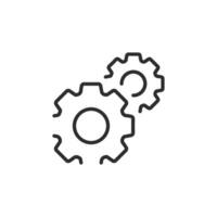 This minimalist design featuring interconnected gears is a powerful symbol of mechanics, representing engineering and efficiency. Its perfect for various technologythemed or industrial projects vector