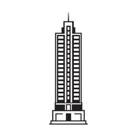 Modern Tall Building Icon, Clean Design for Any Use vector