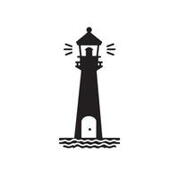 Tall Lighthouse Icon for Travel, Ocean Projects vector