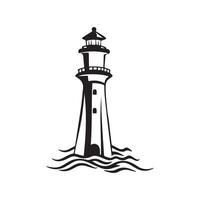 A Tall Lighthouse Icon for Travel, Ocean, and Navigation Designs vector