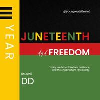 Modern Juneteenth Day Instagram Post template