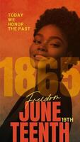 Orange Juneteenth Day of Freedom Instagram Story template