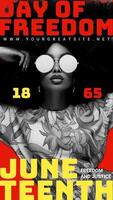 Red Yellow Juneteenth Celebration Instagram Story template