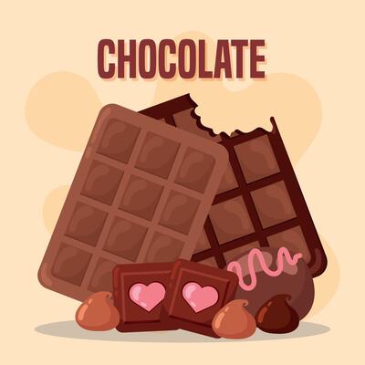 Chocolate bar and truffles.