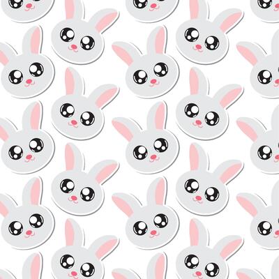 Cute bunny face pattern.