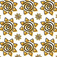 Sun spiral pattern set. vector
