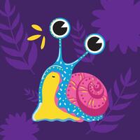 Snail with candy shell. vector
