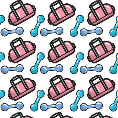 Dumbbell and gymbag mix.