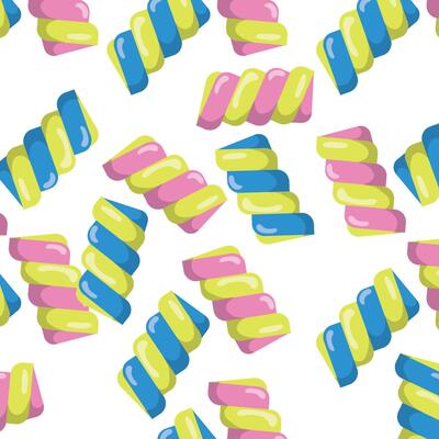 Twisted marshmallow candy.